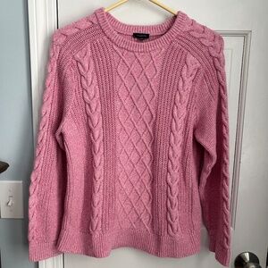 Talbots cable knit crew neck sweater, Size L